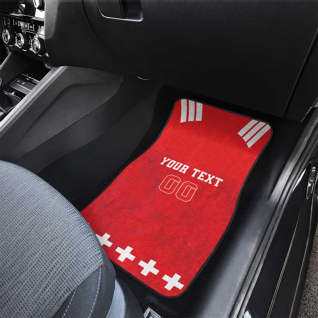 Custom Switzerland Rugby Car Mats Edelweis Pattern
