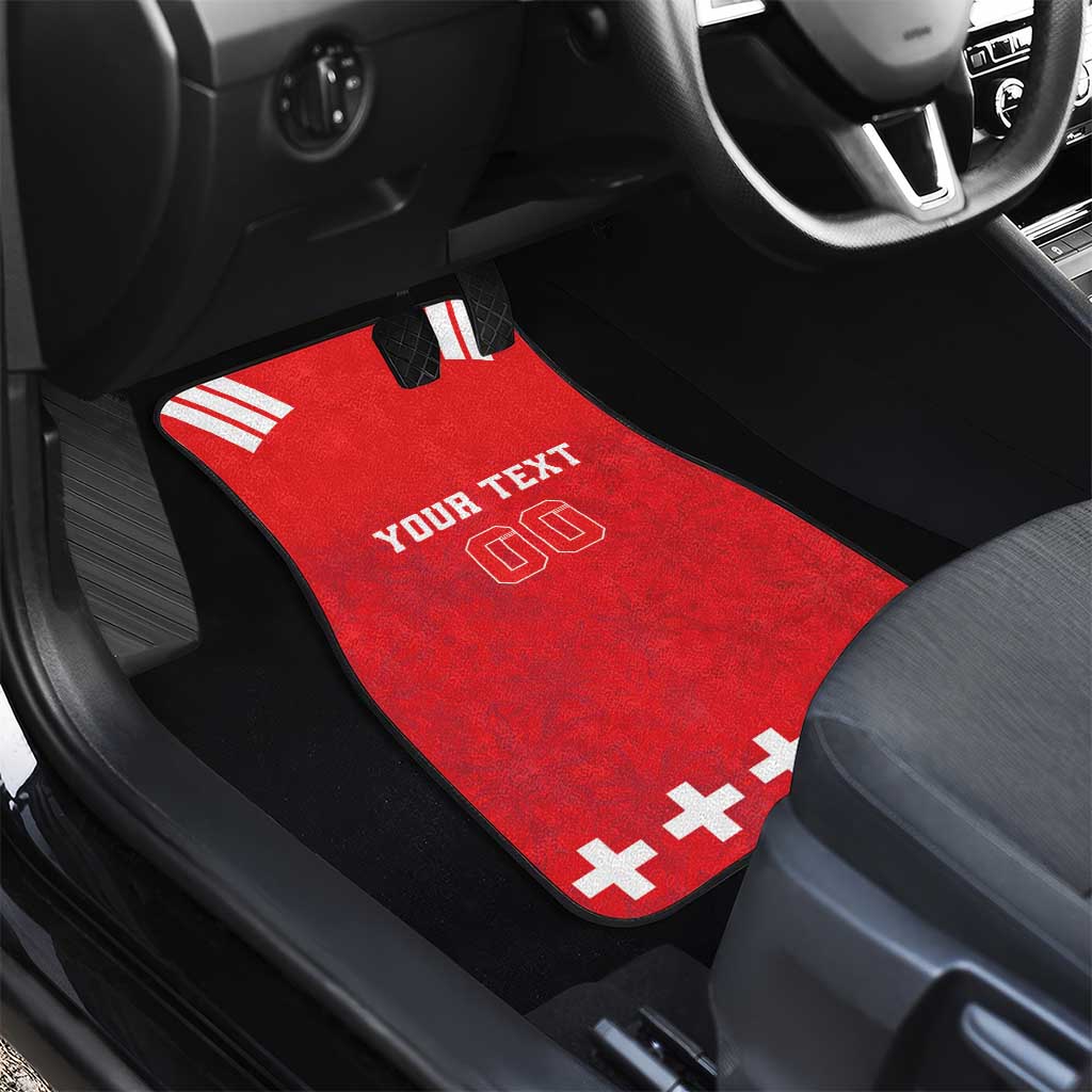 Custom Switzerland Rugby Car Mats Edelweis Pattern