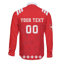 Custom Switzerland Rugby Family Matching Long Sleeve Bodycon Dress and Hawaiian Shirt Edelweis Pattern