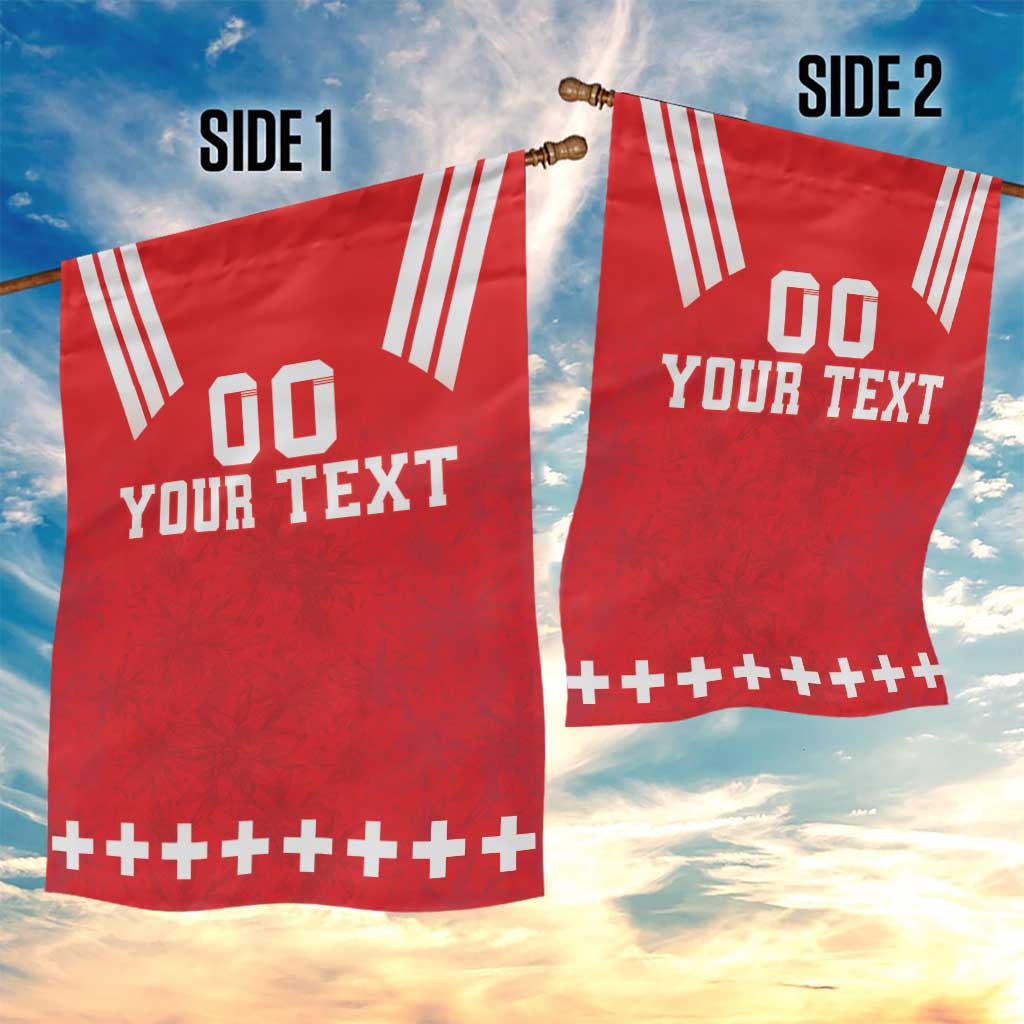 Custom Switzerland Rugby Garden Flag Edelweis Pattern - Wonder Print Shop