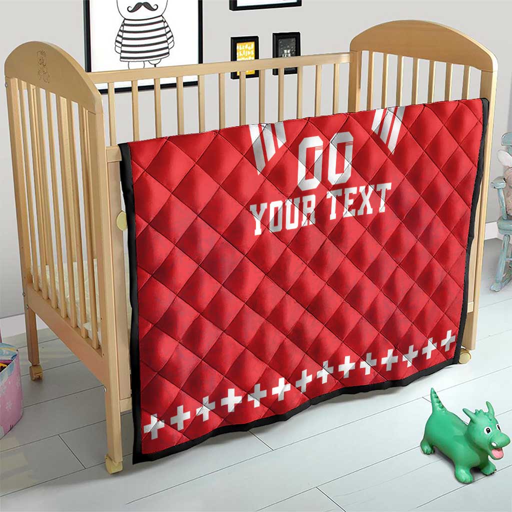 Custom Switzerland Rugby Quilt Edelweis Pattern - Wonder Print Shop