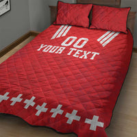 Custom Switzerland Rugby Quilt Bed Set Edelweis Pattern - Wonder Print Shop