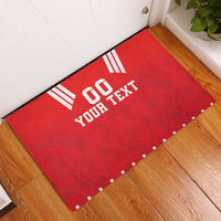 Custom Switzerland Rugby Rubber Doormat Edelweis Pattern - Wonder Print Shop