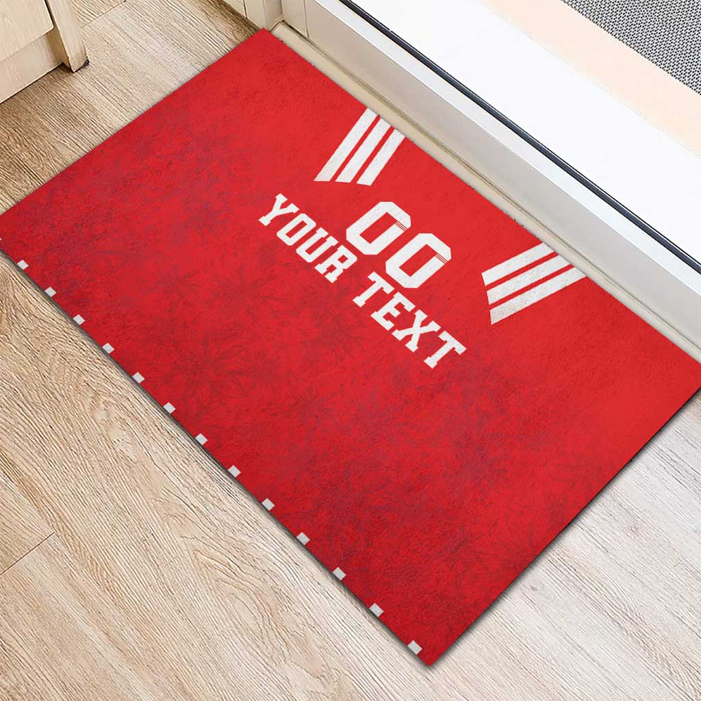 Custom Switzerland Rugby Rubber Doormat Edelweis Pattern - Wonder Print Shop