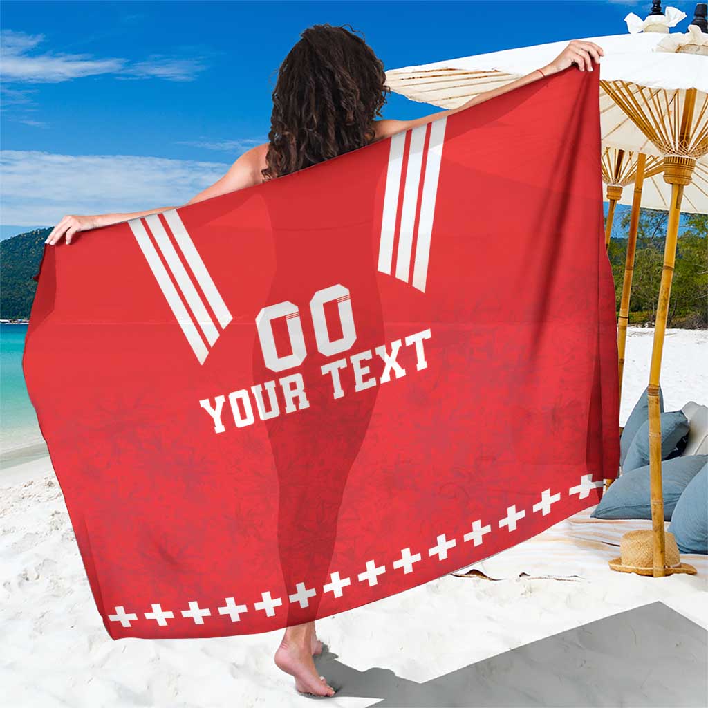 Custom Switzerland Rugby Sarong Edelweis Pattern - Wonder Print Shop