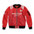 Custom Switzerland Rugby Sleeve Zip Bomber Jacket Edelweis Pattern - Wonder Print Shop