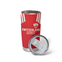 Custom Switzerland Rugby Tumbler Cup Edelweis Pattern - Wonder Print Shop