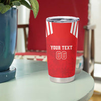 Custom Switzerland Rugby Tumbler Cup Edelweis Pattern - Wonder Print Shop