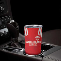 Custom Switzerland Rugby Tumbler Cup Edelweis Pattern - Wonder Print Shop