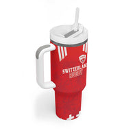 Custom Switzerland Rugby Tumbler With Handle Edelweis Pattern - Wonder Print Shop