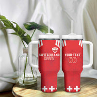 Custom Switzerland Rugby Tumbler With Handle Edelweis Pattern - Wonder Print Shop