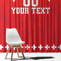 Custom Switzerland Rugby Window Curtain Edelweis Pattern - Wonder Print Shop