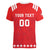 Custom Switzerland Rugby Women V-Neck T-Shirt Edelweis Pattern - Wonder Print Shop