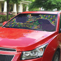 Mardi Gras Alligator Auto Sun Shade Let the Gator Jazz Roll - Wonder Print Shop