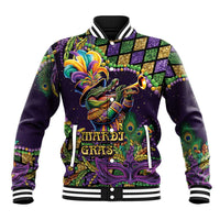 Mardi Gras Alligator Baseball Jacket Let the Gator Jazz Roll - Wonder Print Shop