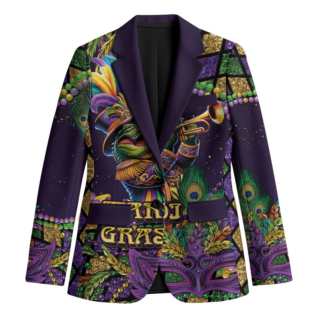 Mardi Gras Alligator Blazer Let the Gator Jazz Roll - Wonder Print Shop