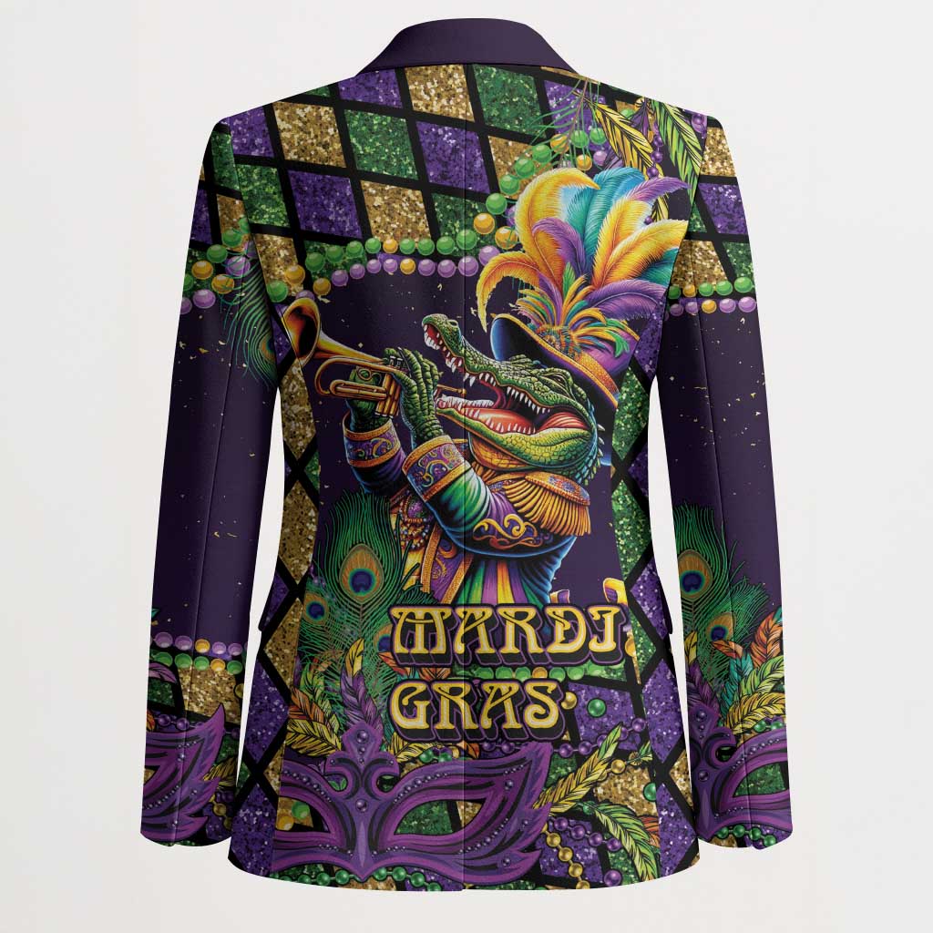 Mardi Gras Alligator Blazer Let the Gator Jazz Roll - Wonder Print Shop