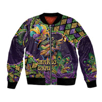 Mardi Gras Alligator Bomber Jacket Let the Gator Jazz Roll - Wonder Print Shop