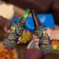 Mardi Gras Alligator 4 in 1 Can Cooler Tumbler Let the Gator Jazz Roll - Wonder Print Shop
