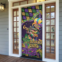 Mardi Gras Alligator Door Cover Let the Gator Jazz Roll - Wonder Print Shop