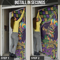 Mardi Gras Alligator Door Cover Let the Gator Jazz Roll - Wonder Print Shop