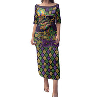 Mardi Gras Alligator Family Matching Puletasi and Hawaiian Shirt Let the Gator Jazz Roll - Wonder Print Shop