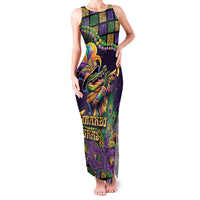 Mardi Gras Alligator Family Matching Tank Maxi Dress and Hawaiian Shirt Let the Gator Jazz Roll - Wonder Print Shop