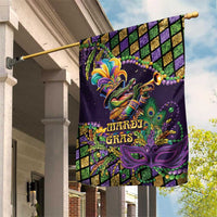 Mardi Gras Alligator Garden Flag Let the Gator Jazz Roll - Wonder Print Shop