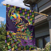 Mardi Gras Alligator Garden Flag Let the Gator Jazz Roll - Wonder Print Shop