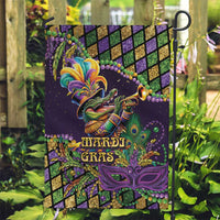 Mardi Gras Alligator Garden Flag Let the Gator Jazz Roll - Wonder Print Shop