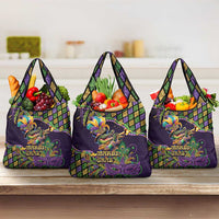 Mardi Gras Alligator Grocery Bag Let the Gator Jazz Roll - Wonder Print Shop