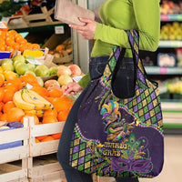 Mardi Gras Alligator Grocery Bag Let the Gator Jazz Roll - Wonder Print Shop