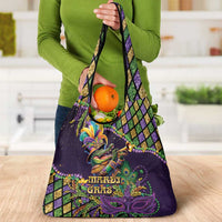 Mardi Gras Alligator Grocery Bag Let the Gator Jazz Roll - Wonder Print Shop