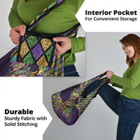 Mardi Gras Alligator Grocery Bag Let the Gator Jazz Roll - Wonder Print Shop