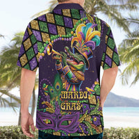 Mardi Gras Alligator Hawaiian Shirt Let the Gator Jazz Roll - Wonder Print Shop