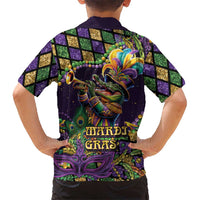 Mardi Gras Alligator Hawaiian Shirt Let the Gator Jazz Roll - Wonder Print Shop