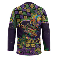 Mardi Gras Alligator Hockey Jersey Let the Gator Jazz Roll - Wonder Print Shop