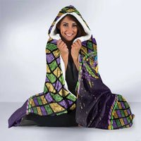 Mardi Gras Alligator Hooded Blanket Let the Gator Jazz Roll - Wonder Print Shop