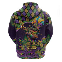 Mardi Gras Alligator Hoodie Let the Gator Jazz Roll - Wonder Print Shop