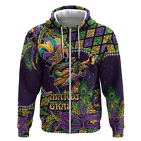 Mardi Gras Alligator Hoodie Let the Gator Jazz Roll - Wonder Print Shop