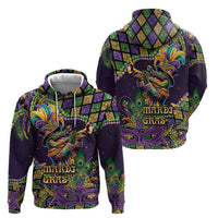 Mardi Gras Alligator Hoodie Let the Gator Jazz Roll - Wonder Print Shop