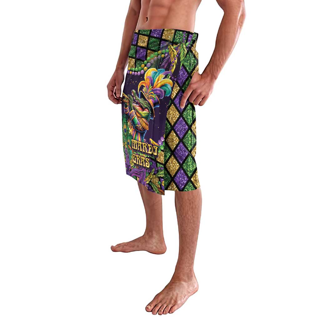 Mardi Gras Alligator Lavalava Let the Gator Jazz Roll - Wonder Print Shop