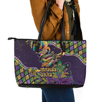 Mardi Gras Alligator Leather Tote Bag Let the Gator Jazz Roll - Wonder Print Shop
