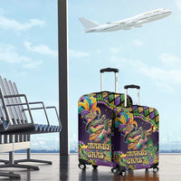 Mardi Gras Alligator Luggage Cover Let the Gator Jazz Roll - Wonder Print Shop