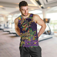 Mardi Gras Alligator Men Tank Top Let the Gator Jazz Roll - Wonder Print Shop