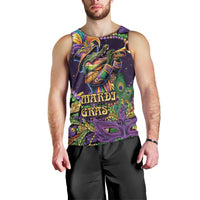 Mardi Gras Alligator Men Tank Top Let the Gator Jazz Roll - Wonder Print Shop