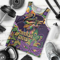 Mardi Gras Alligator Men Tank Top Let the Gator Jazz Roll - Wonder Print Shop