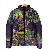 Mardi Gras Alligator Padded Jacket Let the Gator Jazz Roll - Wonder Print Shop