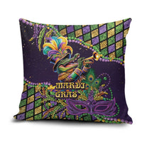 Mardi Gras Alligator Pillow Cover Let the Gator Jazz Roll - Wonder Print Shop