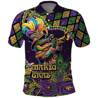 Mardi Gras Alligator Polo Shirt Let the Gator Jazz Roll - Wonder Print Shop